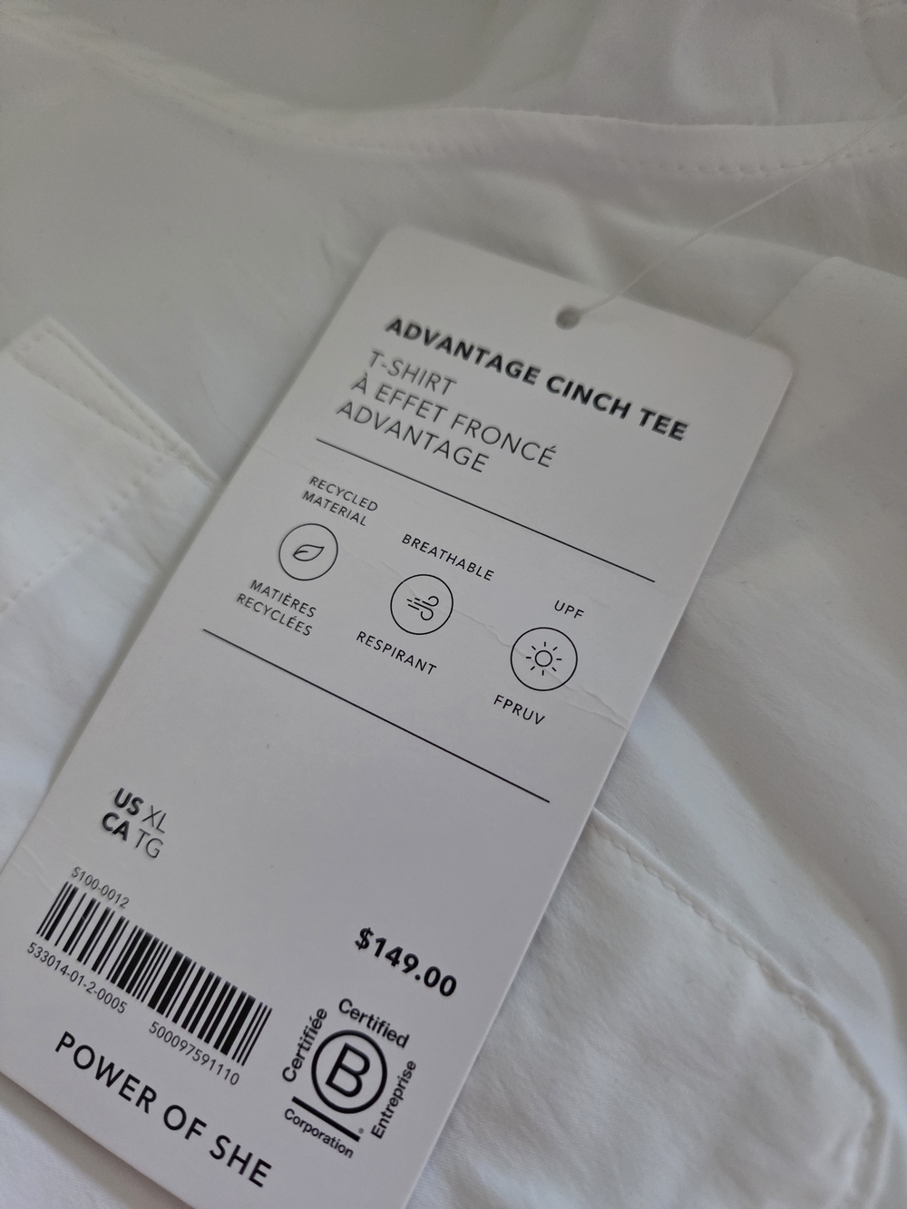 Athleta White Zip-Front Drawstring Shirt - Picture 6 of 8